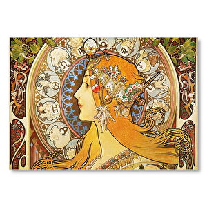Astrolog Kadın Ve Burçlar  Mdf Ahşap Tablo 35x50 cm