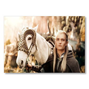 Yüzüklerin Efendisi Legolas Ve Beyaz Atı  Mdf Ahşap Tablo 25x35 cm