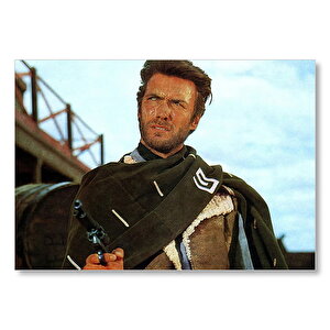 Bir Avuç Dolar İçin Clint Eastwood  Mdf Ahşap Tablo 50x70 cm