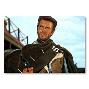 Bir Avuç Dolar İçin Clint Eastwood  Mdf Ahşap Tablo 25x35 cm