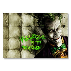 Joker Welcome To The Madhouse Palyaço  Mdf Ahşap Tablo 50x70 cm