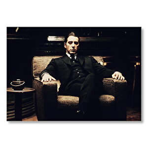 The Godfather Al Pacino Koltukta  Mdf Ahşap Tablo