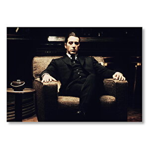 The Godfather Al Pacino Koltukta  Mdf Ahşap Tablo 35x50 cm