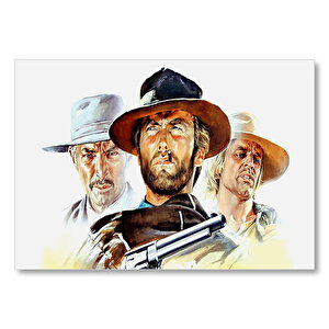 Clint Eastwood Bir Kaç Dolar İçin Çizim  Mdf Ahşap Tablo 35x50 cm