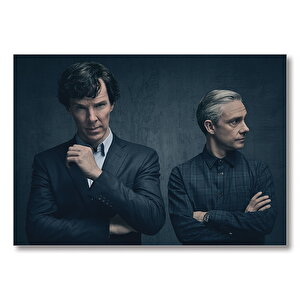 Sherlock Holmes Ve Dr Watson  Mdf Ahşap Tablo