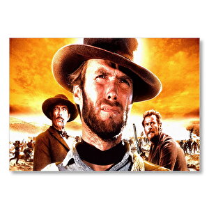 Clint Eastwood İyi Kötü Çirkin  Mdf Ahşap Tablo