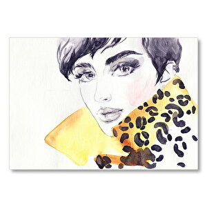 Boyama Kadın Modern Sanat  Mdf Ahşap Tablo 25x35 cm