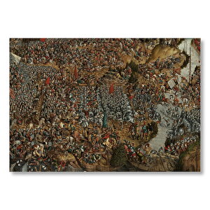 Avrupada Savaş Meydanı Sahnesi  Mdf Ahşap Tablo 25x35 cm