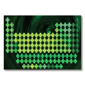 Periyodik Cetvel Yoncalar  Mdf Ahşap Tablo 50x70 cm