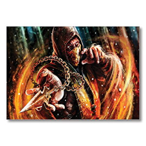 Mortal Kombat X Scorpion  Mdf Ahşap Tablo 50x70 cm