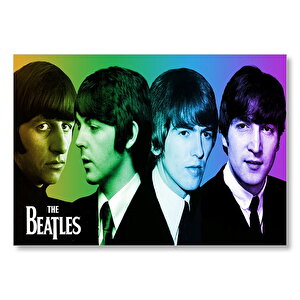 The Beatles Renk Geçişli Portre  Mdf Ahşap Tablo 25x35 cm
