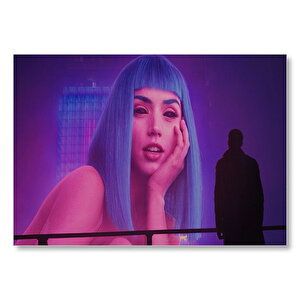 Bıçak Sırtı Gri Saçlı Kadının Yüzü Görseli  Mdf Ahşap Tablo 50x70 cm