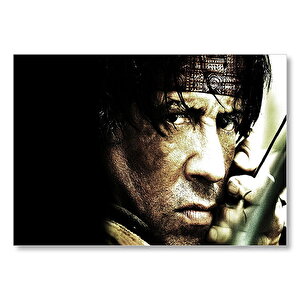 John Rambo Ve Oku  Mdf Ahşap Tablo 25x35 cm
