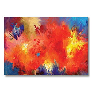 Pastel Renkler Fırça Darbeleri  Mdf Ahşap Tablo 25x35 cm