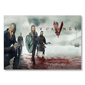 Vikingler Savaş Sonu  Mdf Ahşap Tablo 35x50 cm