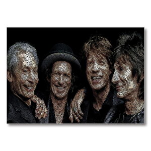Şarkı Sözlerinden Mozaik Portre  Mdf Ahşap Tablo 50x70 cm