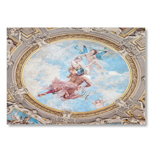 Tavan Resmi Davut Ve Melekler  Mdf Ahşap Tablo 35x50 cm