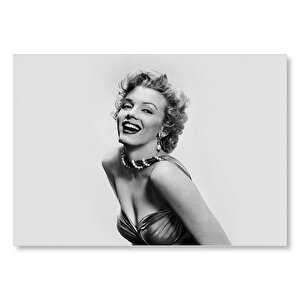 Marilyn Monroe Muhteşem Gülüş Portre  Mdf Ahşap Tablo 35x50 cm