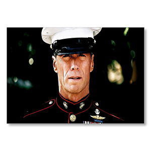 Clint Eastwood Heartbreak Ridge Subay  Mdf Ahşap Tablo 25x35 cm