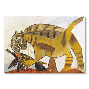 Cat Catching A Bird, 1939 By Pablo Picasso  Mdf Ahşap Tablo 35x50 cm