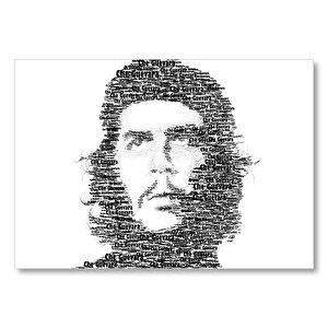 Tabo Ernesto Che Guevara Yazılı Portre  Mdf Ahşap Tablo