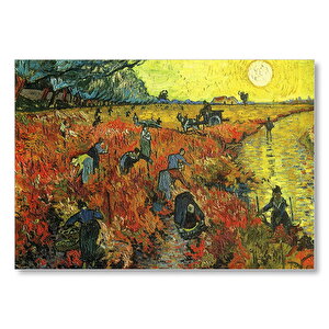 Pirinç Tarlaları Köylüler Ve Güneş  Mdf Ahşap Tablo 25x35 cm