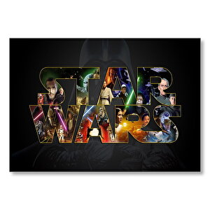Star Wars Yazı Kompozisyon  Mdf Ahşap Tablo 50x70 cm