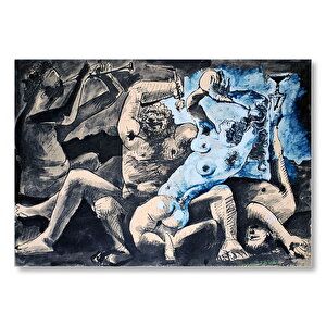 Bacchanale, 1955 By Pablo Picasso  Mdf Ahşap Tablo 25x35 cm