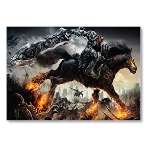 Yüzüklerin Efendisi Nazgul Ve Alevler  Mdf Ahşap Tablo 25x35 cm