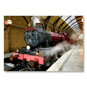 Harry Potter Hogwarts Express Buharlı Tren  Mdf Ahşap Tablo 35x50 cm
