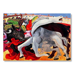 Bullfight Death Of The Toreador, 1933 By Picasso  Mdf Ahşap Tablo 25x35 cm