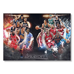 Nba Playofflar 16 Takım  Mdf Ahşap Tablo 35x50 cm