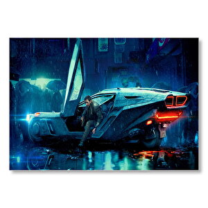 Bıçak Sırtı Ryan Gosling Ve Aracı Görsel  Mdf Ahşap Tablo 25x35 cm