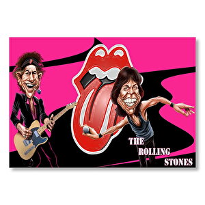 Rolling Solist Karikatürize Çizim  Mdf Ahşap Tablo 35x50 cm