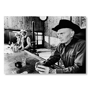 Yul Brynner Western Barı  Mdf Ahşap Tablo 50x70 cm