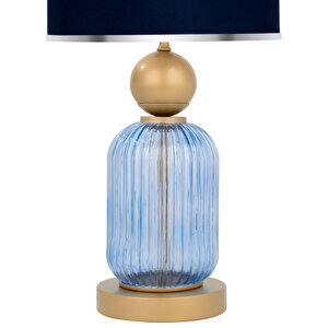 Lotus Royal Blue Cam Abajur Siyah