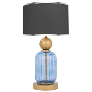 Lotus Royal Blue Cam Abajur Siyah