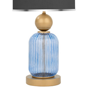 Lotus Royal Blue Cam Abajur Siyah