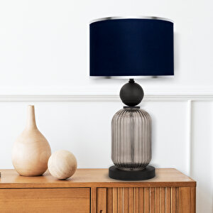 Lotus Opal Black Cam Abajur Siyah