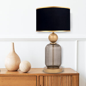 Lotus Opal Black Contrast Cam Abajur Siyah