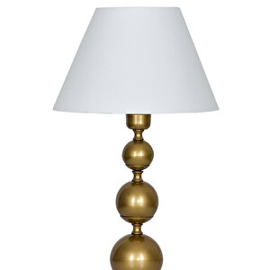 Elegance Gold Koni̇ Abajur Siyah