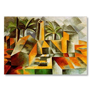 Factory At Horto De Ebro, 1909 By Pablo Picasso  Mdf Ahşap Tablo