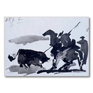 Bullfight Scene, 1960 By Pablo Picasso  Mdf Ahşap Tablo 25x35 cm