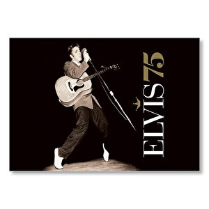 Elvis Presley Sahnede 1975  Mdf Ahşap Tablo 35x50 cm