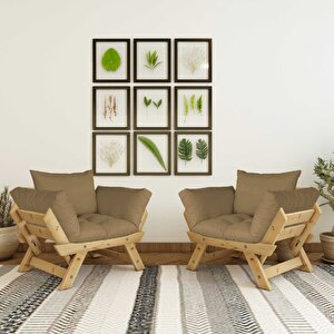 Adalar Natural-camel Renk, 1+1 Bahçe Takımı Cpt8552-11nc Camel