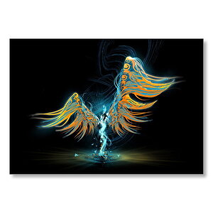 Işığın Dansı Ve Rengarenk Kanatları  Mdf Ahşap Tablo 50x70 cm