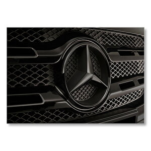 Mercedes Benz Logo Karanlık Mod  Mdf Ahşap Tablo 25x35 cm