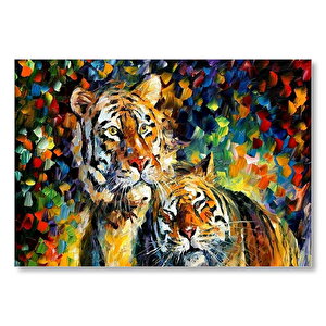 Kaplan Çift Yağlıboya  Mdf Ahşap Tablo 35x50 cm