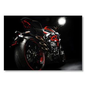 Mv Agusta Brutale 800 Rr Arka Görünüş  Mdf Ahşap Tablo 50x70 cm