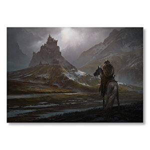 Yorgun Savaşçının Kaleye Dönüşü  Mdf Ahşap Tablo 50x70 cm